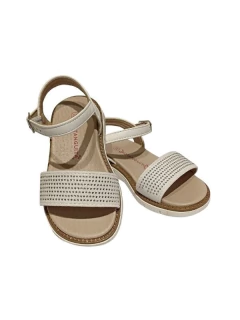 SANDALIA BOTANGUITA MYKONOS FAJA CON BRILLO Y HEBILLA 24-26 BLANCO (BOMYKOBL) en internet