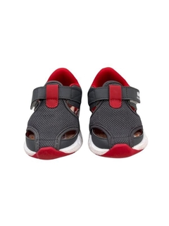 ZAPATILLA KIDY SPORT ABIERTA CON ABROJO 18-23 GRIS ROJO (KD60008GRO) en internet