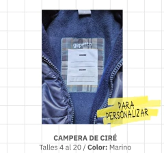 CAMPERA GEPETTO IMPERMEABLE COLEGIAL CIRE CON POLAR UNISEX (GT258150) - comprar online