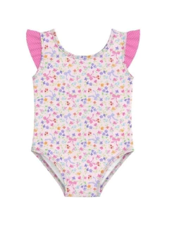 MALLA GEPETTO BEBA ENTERIZA CON VUELOS ESTAMPA FLORES (GT281362) - comprar online