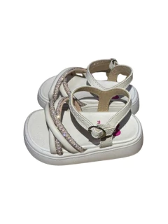 SANDALIA MOLEKINHA CALADA HEBILLA CRUZADA 21-26 BLANCO (MK3104BL) - comprar online