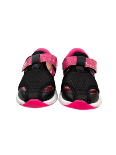 ZAPATILLA KIDY SPORT ABIERTA CON ABROJO 18-23 NEGRO ROSA (KD61008NRS) en internet