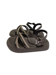 SANDALIA MOLEKINHA CALADA HEBILLA CRUZADA 21-26 NEGRO (MK3104N)