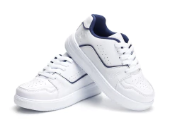 ZAPATILLA MARCEL COLEGIAL CON ABROJO Y CORDON 27-36 BLANCO AZUL (MMANCH/1BAZ)