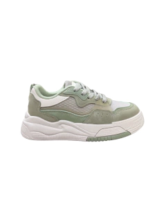 ZAPATILLA WAKE CORDON DEPORTIVA PLATAFORMA 31-36 VERDE (WK342/1VE)