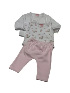 CONJUNTO PICOLO BEBA 3 PIEZAS BODY , PANTALON Y SACO ESTAMPA FLORES (PC2677532)
