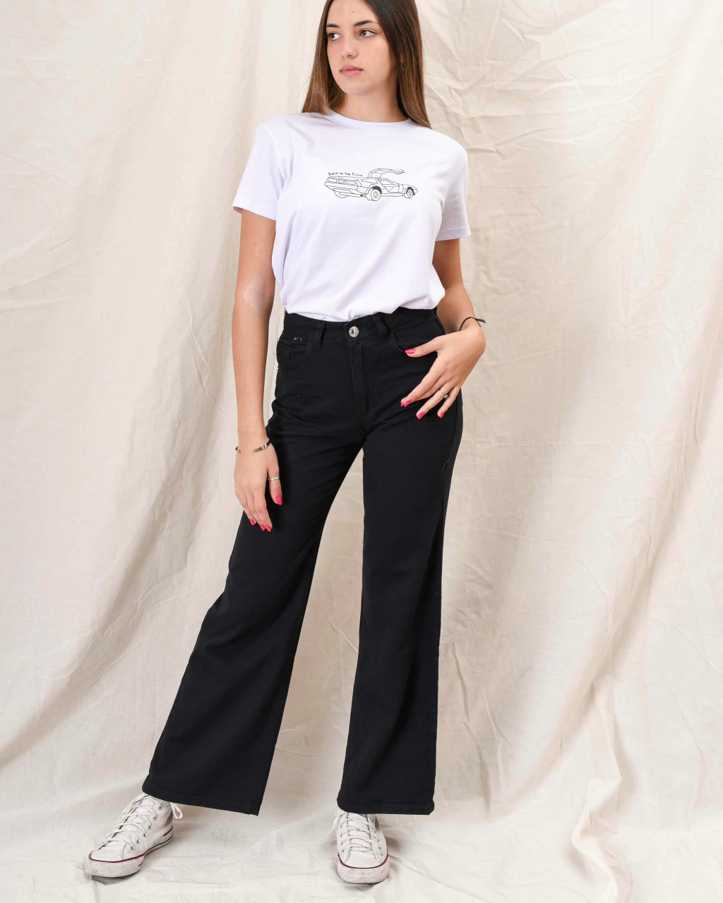 Jean wide leg black