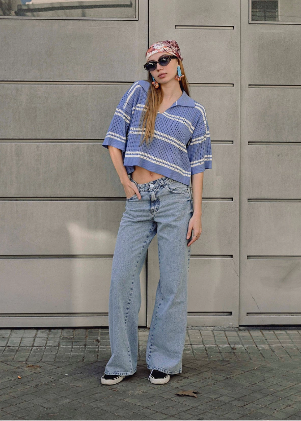 Jean wide leg nevado