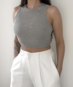Cropped Loren - Cinza Mescla