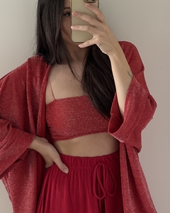 Top Basic - Lurex Vermelho - comprar online