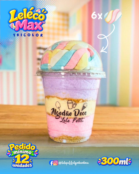 LelécoMax™ tricolor | algodão doce gourmet