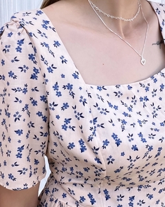 Imagem do Vestido decote quadrado e manguinha- Liberty