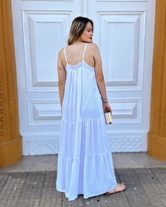 Vestido Longo solto alcinha - Nysa - Loja Amaranto - Moda Feminina