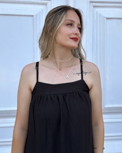 Vestido Longo solto alcinha - Nysa - Loja Amaranto - Moda Feminina