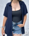 Camisa oversized viscolinho - Atenas