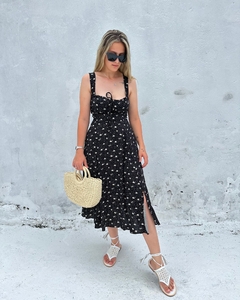 Vestido alça e amarração- Liberty - Loja Amaranto - Moda Feminina