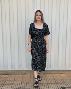 Imagem do Vestido decote quadrado e manguinha- Liberty