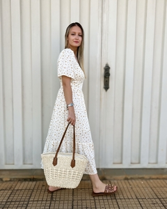 Vestido decote quadrado e manguinha- Liberty na internet