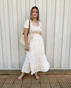 Vestido manguinha bufante e lastex- Liberty - comprar online