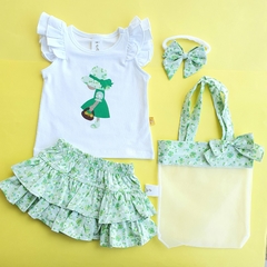 Conjunto Saia Baby Camponesa Verde na internet