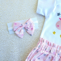 Conjunto Tapa Fralda Bloomer Unicórnio - Picole Baby