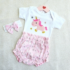 Conjunto Tapa Fralda Bloomer Unicórnio