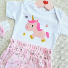 Conjunto Tapa Fralda Bloomer Unicórnio - comprar online