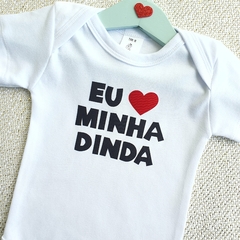 Body Manga Curta Eu Amo Minha Dinda - comprar online