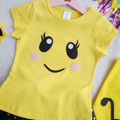 Conjunto Saia Tule Kids Abelhinha (Baby Look) na internet