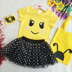Conjunto Saia Tule Kids Abelhinha (Baby Look) - comprar online