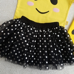Conjunto Saia Tule Kids Abelhinha (Baby Look) - loja online