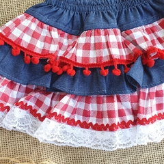 Saia Kids Junina Xadrez (PROMOÇÃO) na internet