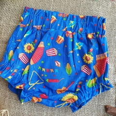 Tapa Fralda Bloomer Junina Azul - comprar online