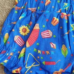 Tapa Fralda Bloomer Junina Azul na internet