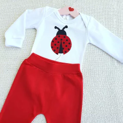 Conjunto Body Manga Longa Joaninha na internet