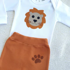 Conjunto Body Manga Longa Leão (Marron) - comprar online