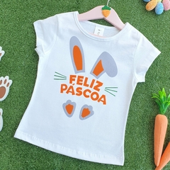 Baby Look Feliz Páscoa (Laranja) - Picole Baby