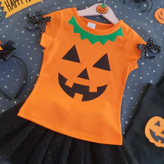 Conjunto Kids Saia Tule Abóbora - loja online