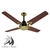 VENTILADOR DE TECHO DORADO / MADERA REVERSIBLE CEDRO-ROBLE en internet