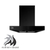 CAMPANA PIANA 50 CM - CON EXTRACTOR - CON SALIDA AL EXTERIOR NEGRA