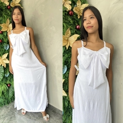 VESTIDO LONGO DUNA LAÇO BRILHO - - loja online