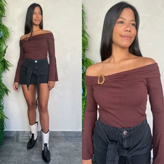 BLUSA RIBANA MANGA LONGA ARGOLA- - comprar online