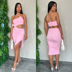 VESTIDO RIBANA RECORTES FRANZIDO-