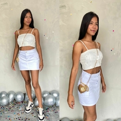 SAIA JEANS BRANCA CARGO - - Gringa Store