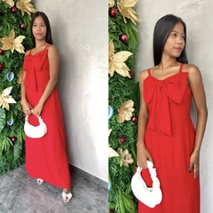 VESTIDO LONGO DUNA LAÇO BRILHO -