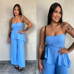 CONJUNTO PANTALONA E BLUSA ASSIMETRICA- - comprar online