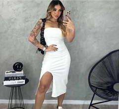VESTIDO ANA RUGA FENDA CORES- - comprar online