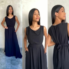 VESTIDO LONGO REGATA BOJO LINHO- - Gringa Store
