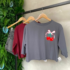 CROPED TEE CEREJINHA LAÇO-