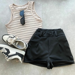 SHORT COURO FAKE BOTAO - loja online